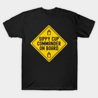 Baby On Board Sippy Cup Commander Bumper T-Shirt